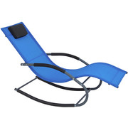 SCHAUKELLIEGE - Blau/Schwarz, Design, Textil/Metall (62/88/146cm) - Ambia Garden