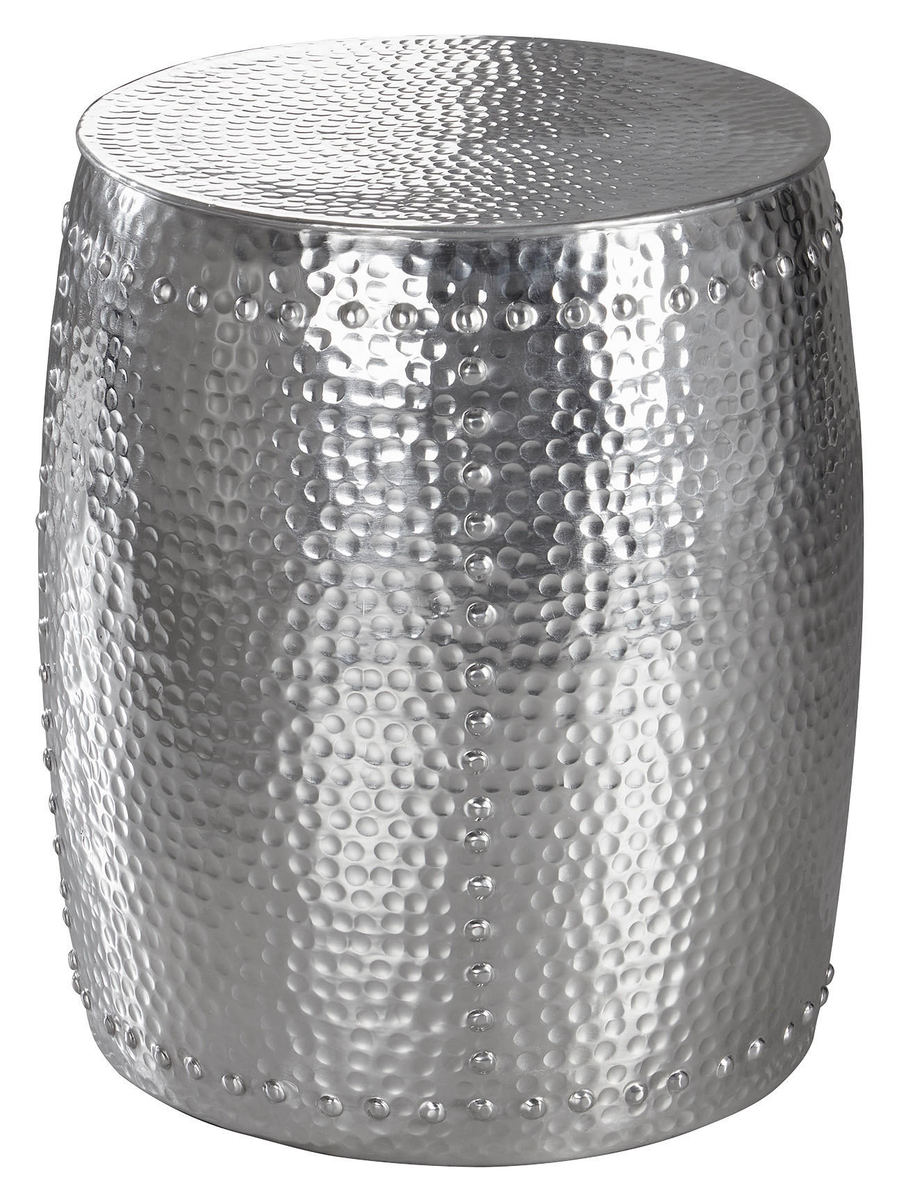 BEISTELLTISCH Silberfarben rund  - Silberfarben, LIFESTYLE, Metall (39/49cm) - MID.YOU