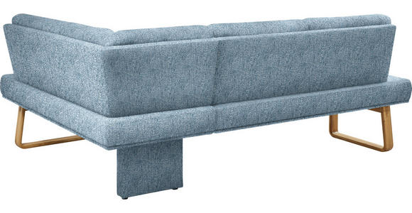 ECKBANK 280/174 cm in Eichefarben, Hellblau - Eichefarben/Hellblau, Design, Holz/Textil (280/174cm) - Dieter Knoll