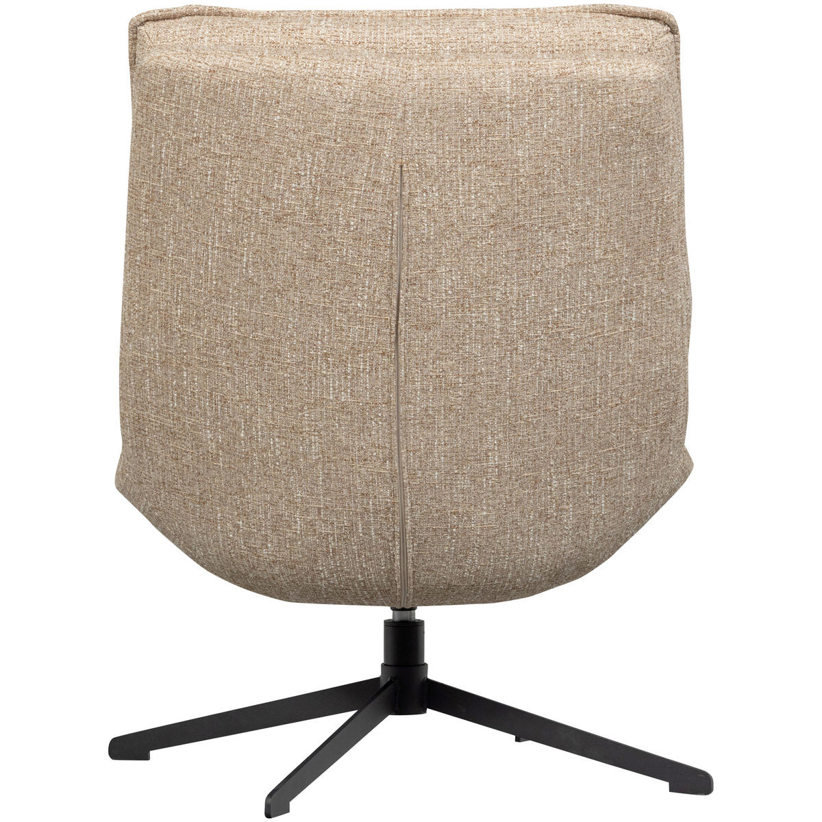 SESSEL in Webstoff Naturfarben  - Schwarz/Naturfarben, Design, Textil/Metall (75/88/94cm) - Livetastic