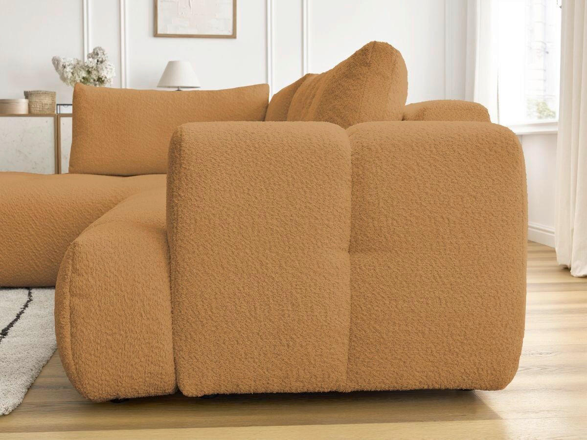 ECKSCHLAFSOFA FUJI Bouclé Gelb  inkl.  - Gelb/Schwarz, MODERN, Kunststoff/Textil (204/282cm)