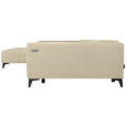 ECKSOFA  in Chenille Beige  222/279 cm  - Beige/Schwarz, KONVENTIONELL, Kunststoff/Textil (222/279cm) - Hom`in