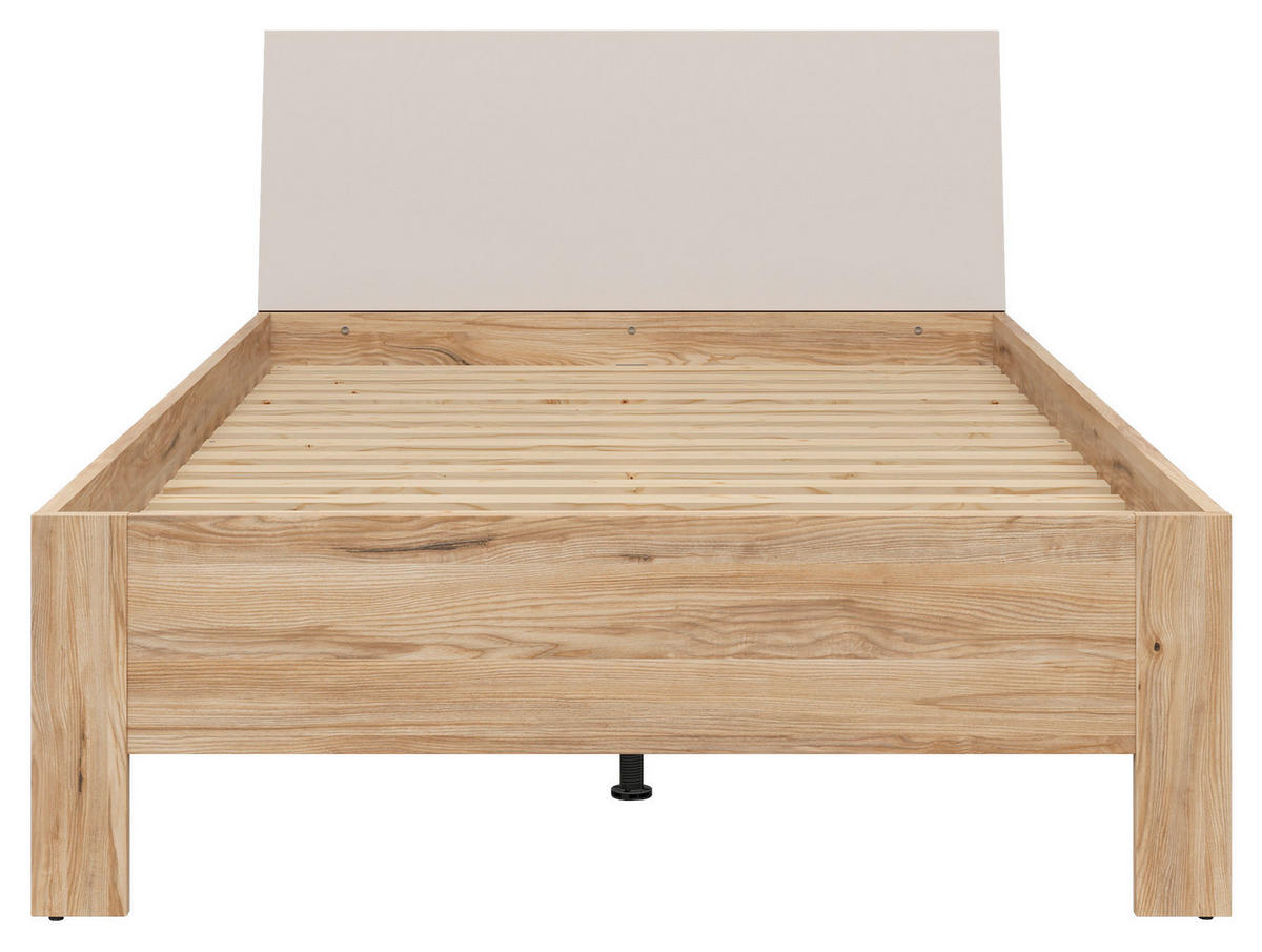 BETT 120/200 cm,  in Eichefarben, Kaschmir,  - Kaschmir/Eichefarben, Basics (120/200cm) - Milino