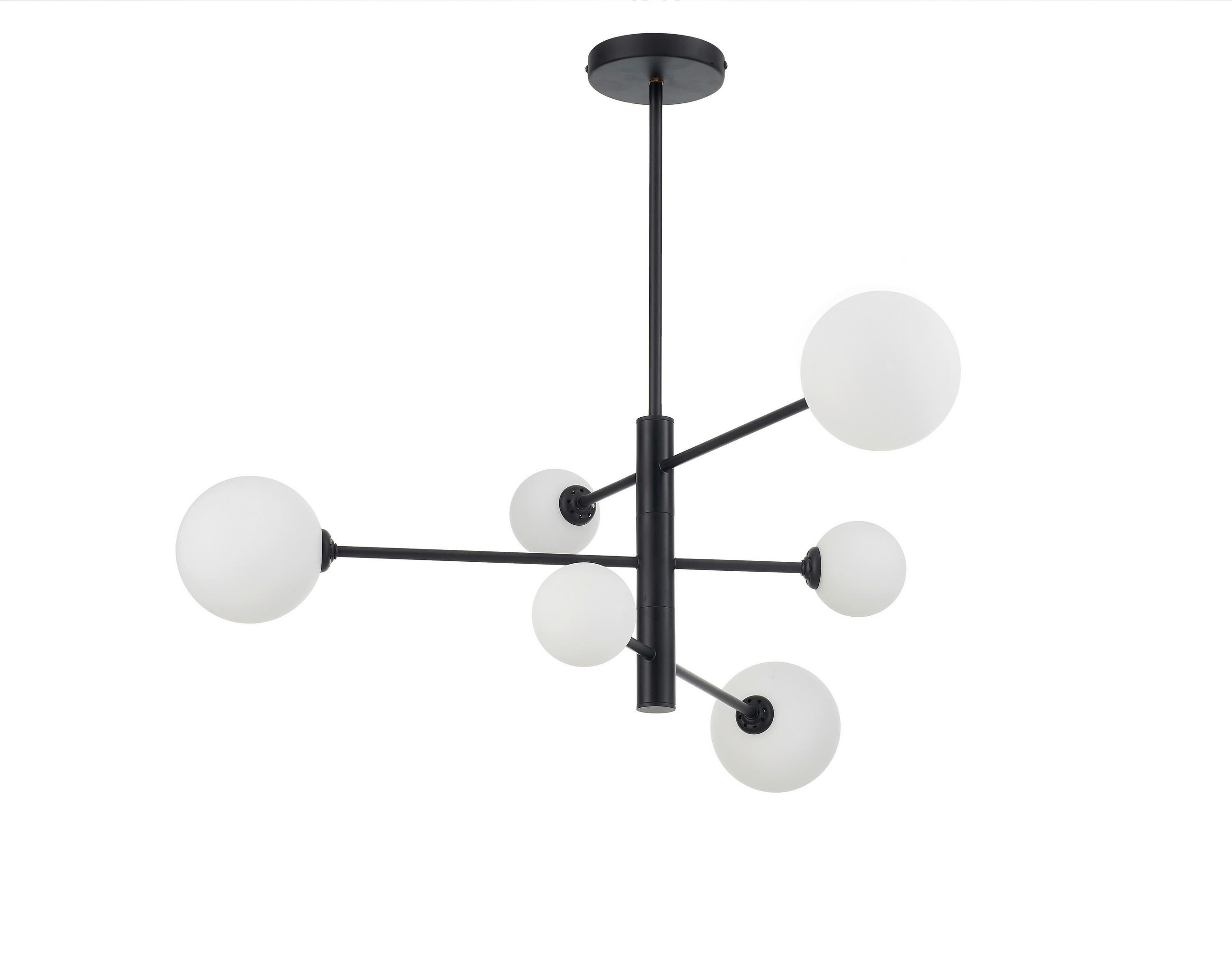 DECKENLEUCHTE     - Schwarz, Design, Metall (60/87/12cm)