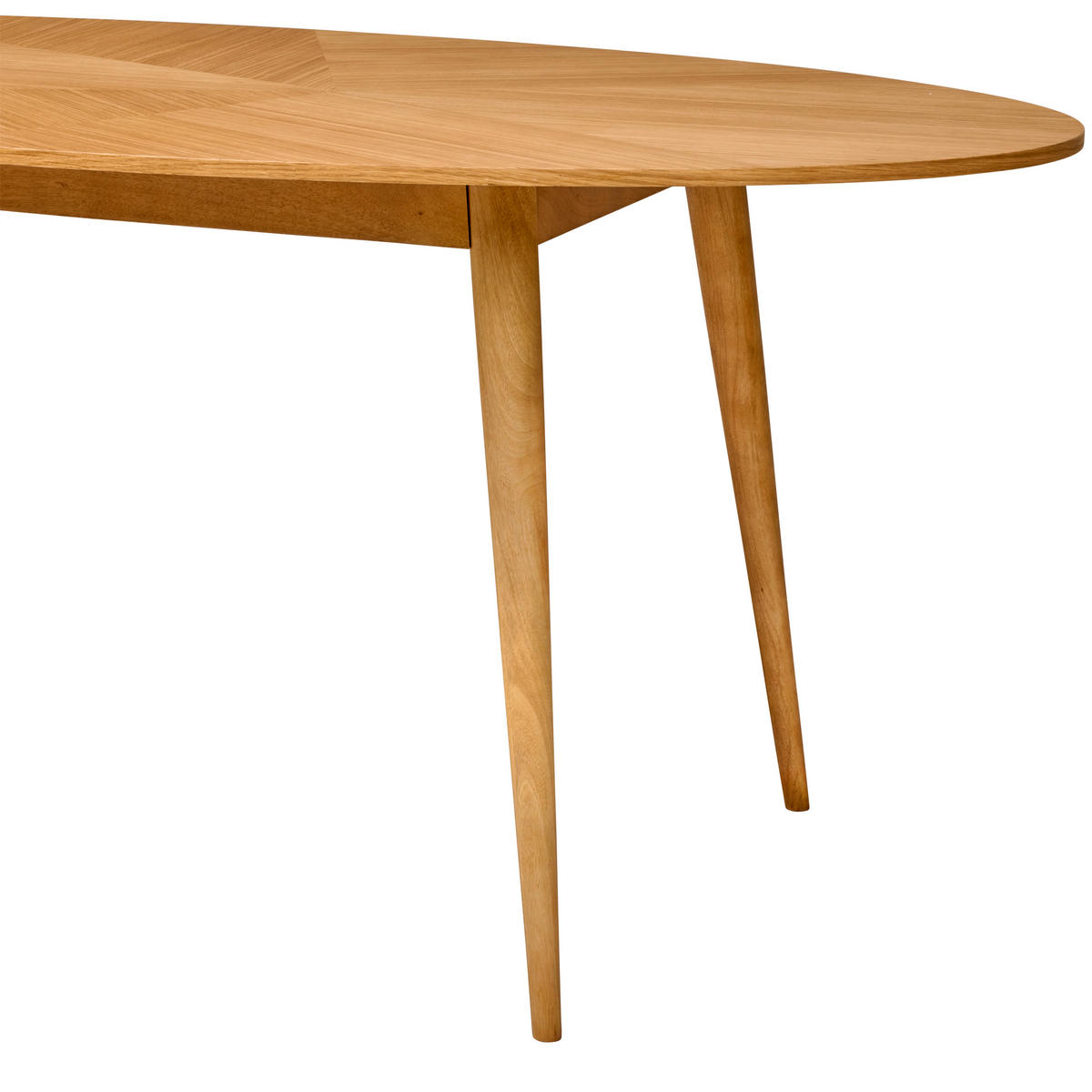 ESSTISCH 180/90/76 cm Echtholz, Nachbildung  Holz, Holzwerkstoff oval Eichefarben  - Eichefarben, MODERN, Holz/Holzwerkstoff (180/90/76cm) - Livetastic