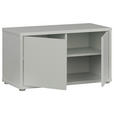 GARDEROBENBANK - Hellgrau/Grau, MODERN, Kunststoff (74,5/41,5/34,9cm) - Carryhome