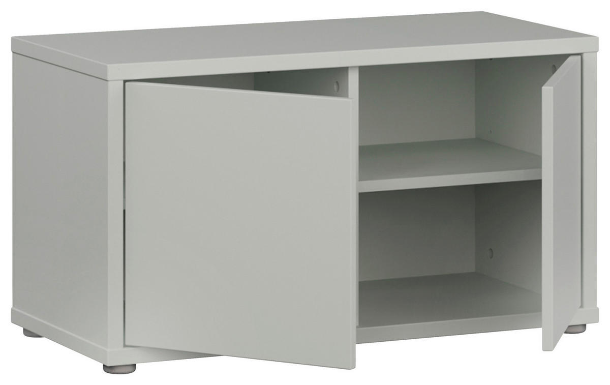 GARDEROBENBANK - Hellgrau/Grau, MODERN, Kunststoff (74,5/41,5/34,9cm) - Carryhome