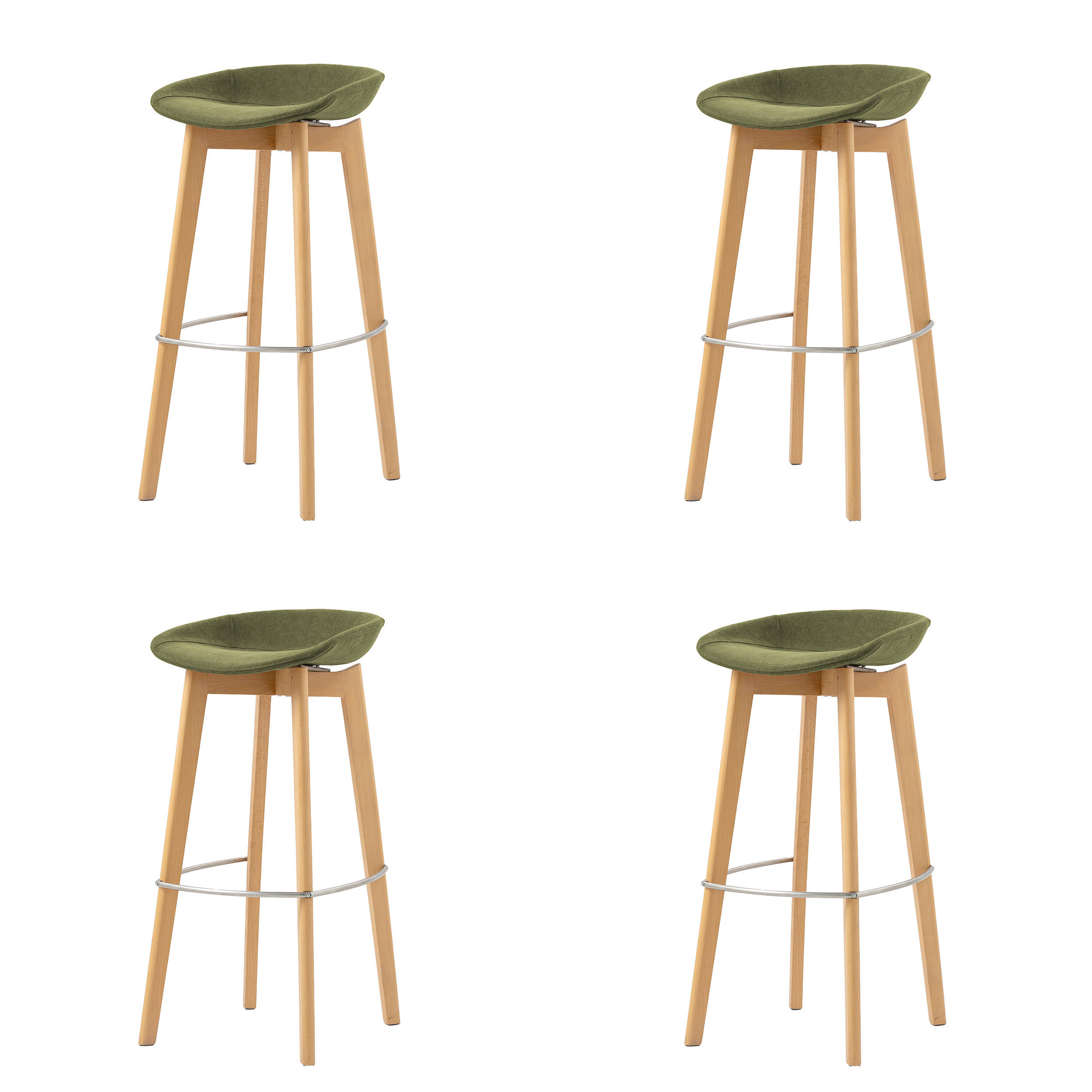 BARHOCKER-SET in Grün  - Grün, MODERN, Holz/Metall (44,5/90/46cm) - MID.YOU