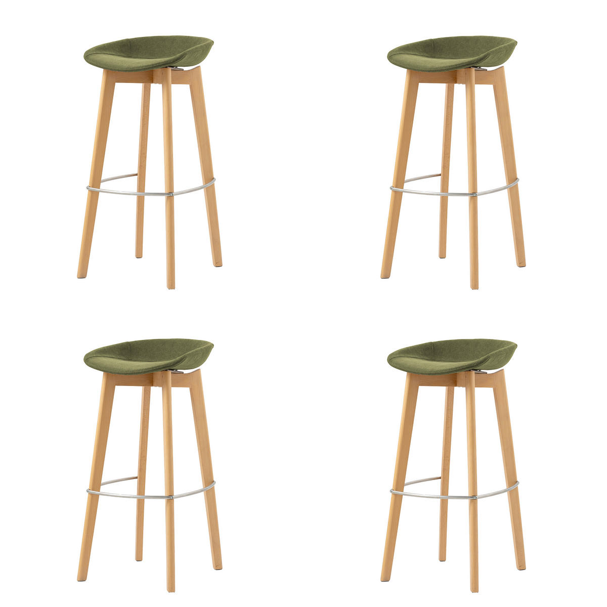 BARHOCKER-SET in Grün  - Grün, MODERN, Holz/Metall (44,5/90/46cm) - MID.YOU