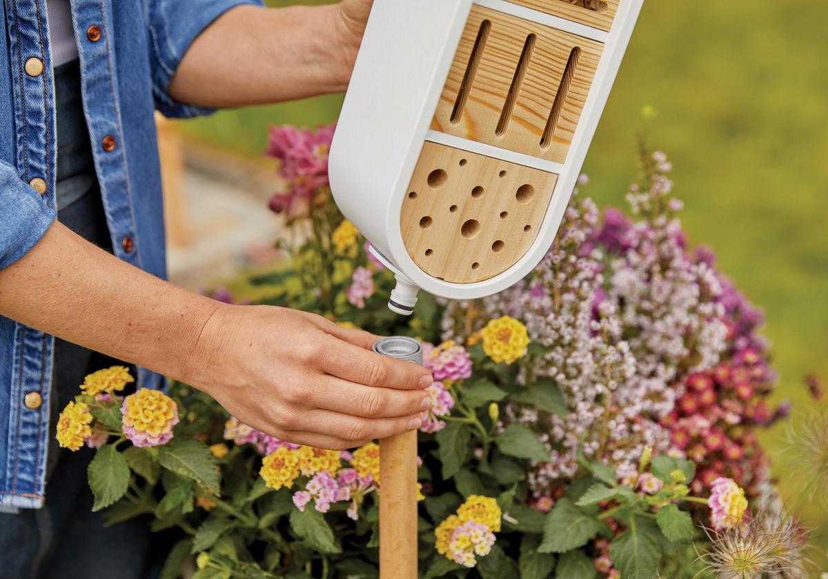 CLICK UP INSEKTENHOTEL - Weiß/Naturfarben, Basics, Holz/Kunststoff (12,7/16,2/37,8cm) - Gardena