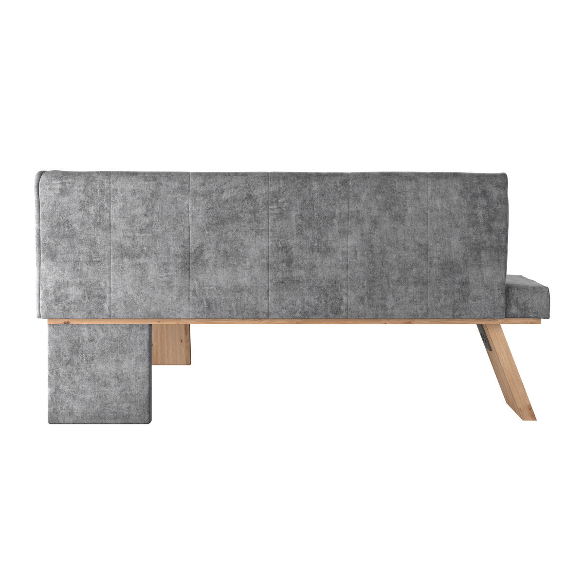 ECKBANK 185/150 cm Webstoff Schwarz   - Eichefarben/Schwarz, KONVENTIONELL, Textil (185/150cm) - Livetastic