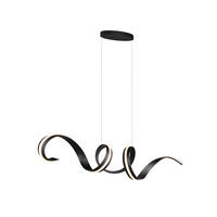 LED-HÄNGELEUCHTE 160/45/300 cm    - Schwarz/Weiß, Design, Kunststoff/Metall (160/45/300cm) - Cinque