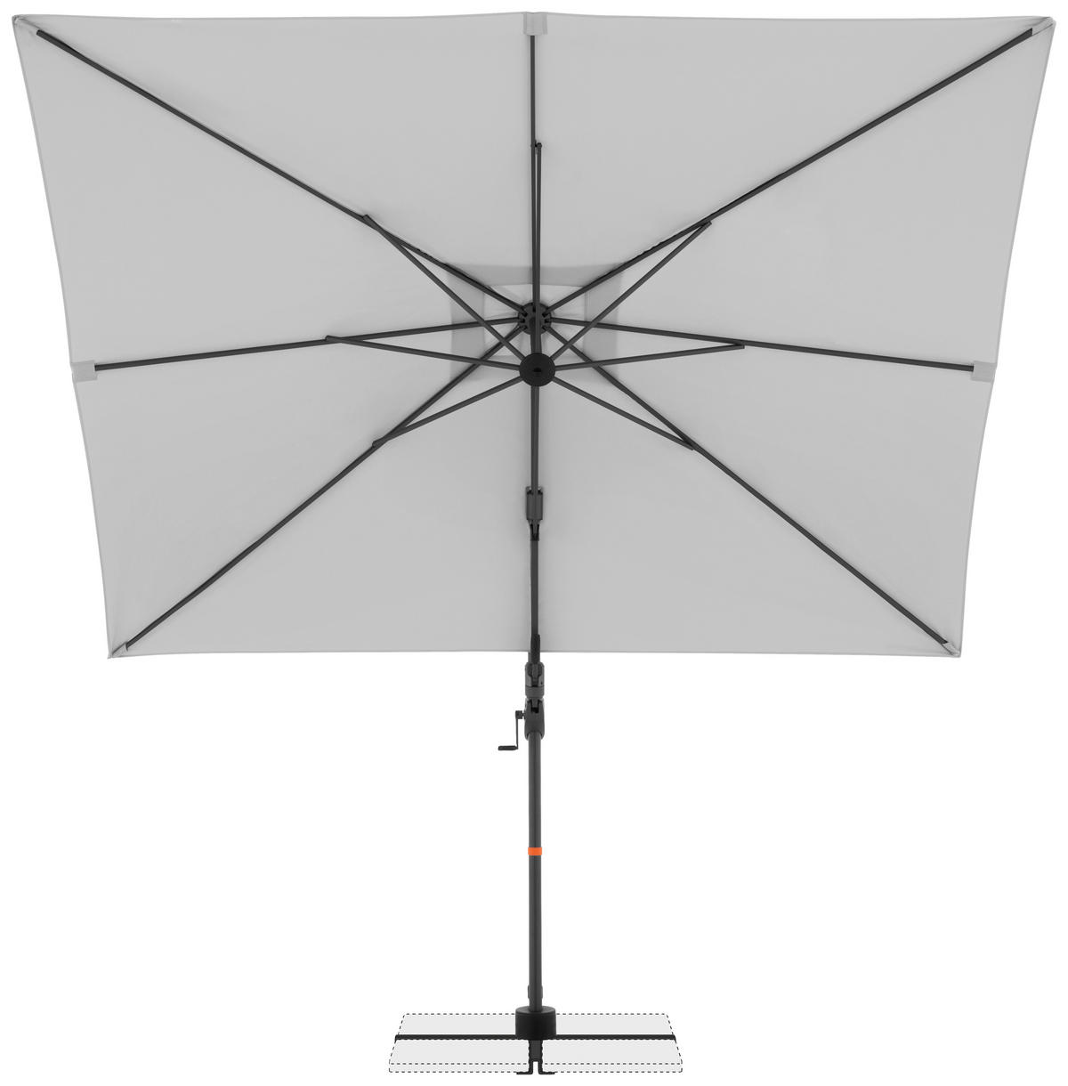 AMPELSCHIRM 300x240 cm  - Anthrazit/Hellgrau, Basics, Textil/Metall (320/240cm) - Doppler