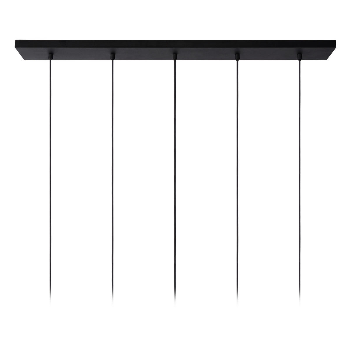 PENDELLEUCHTE Lionel 100/11/180 cm   - Schwarz, Design, Metall (100/11/180cm) - Lucide