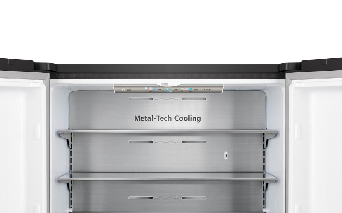 MULTI-DOOR 91,2/178,5/72,5 cm RQ758N4SAFE  - Schwarz, MODERN, Metall (91,2/178,5/72,5cm) - Hisense