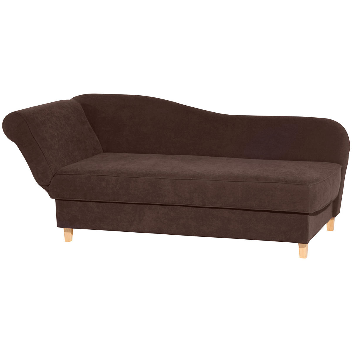 RÉCAMIERE in Velours Braun  - Buchefarben/Braun, Design, Holz/Textil (190/88/82cm) - Max Winzer
