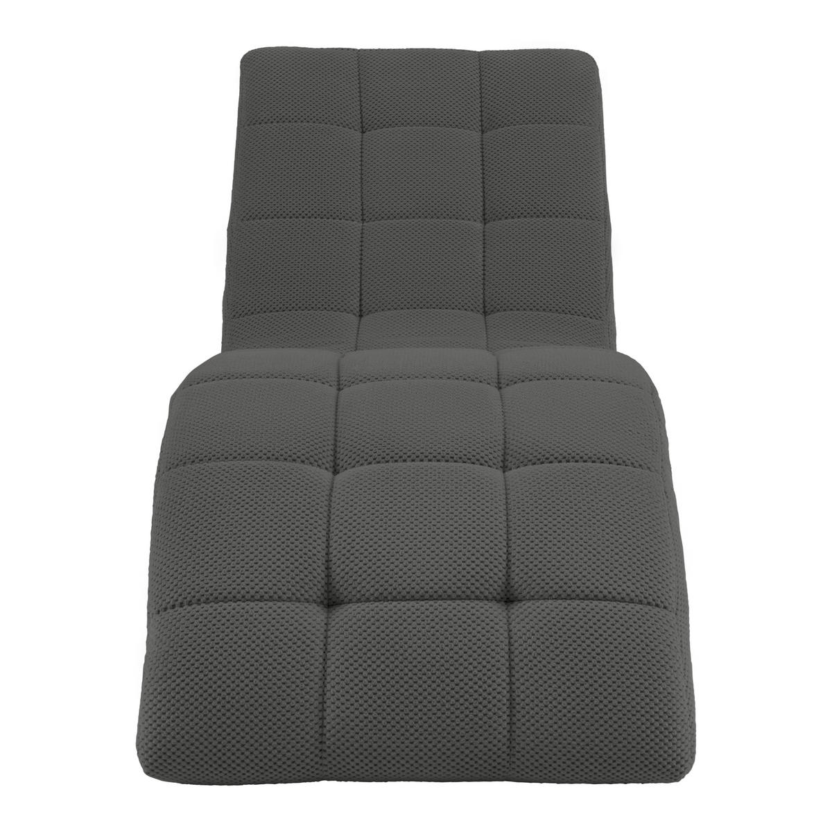 LIGGFÅTÖLJ i vävt tyg grå  - svart/grå, Modern, textil/plast (68/80/167cm) - MID.YOU