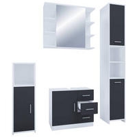 BADRUM 140 cm  - vit/svart, Modern, trämaterial (140cm) - MID.YOU