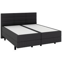 BOXSPRINGBETT 200/200 cm  in Anthrazit  - Anthrazit/Schwarz, KONVENTIONELL, Holzwerkstoff/Kunststoff (200/200cm) - Musterring