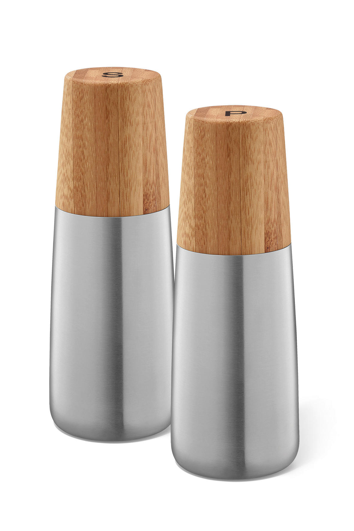 SALZ- ODER PFEFFERMÜHLE BEVO  - Hellbraun/Edelstahlfarben, KONVENTIONELL, Holz/Keramik (6,0/16,6cm) - Zack