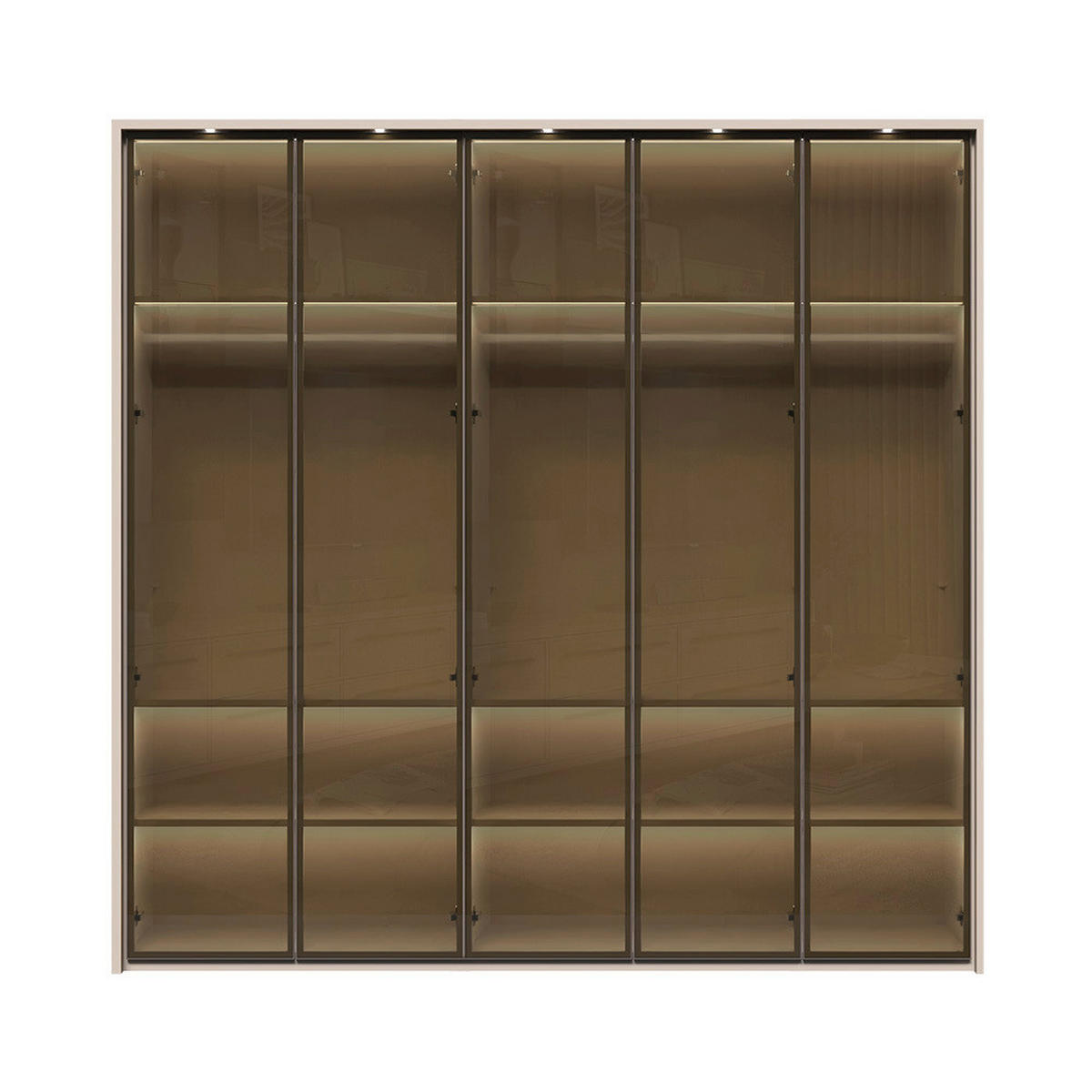 ORMAR SA KLASIČNIM VRATIMA  232/226/60 cm  - Dizajnerski, staklo/metal (232/226/60cm)