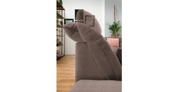 WOHNLANDSCHAFT  in Mikrofaser Hellbraun  - Chromfarben/Hellbraun, Design, Kunststoff/Textil (204/350/211cm) - Xora