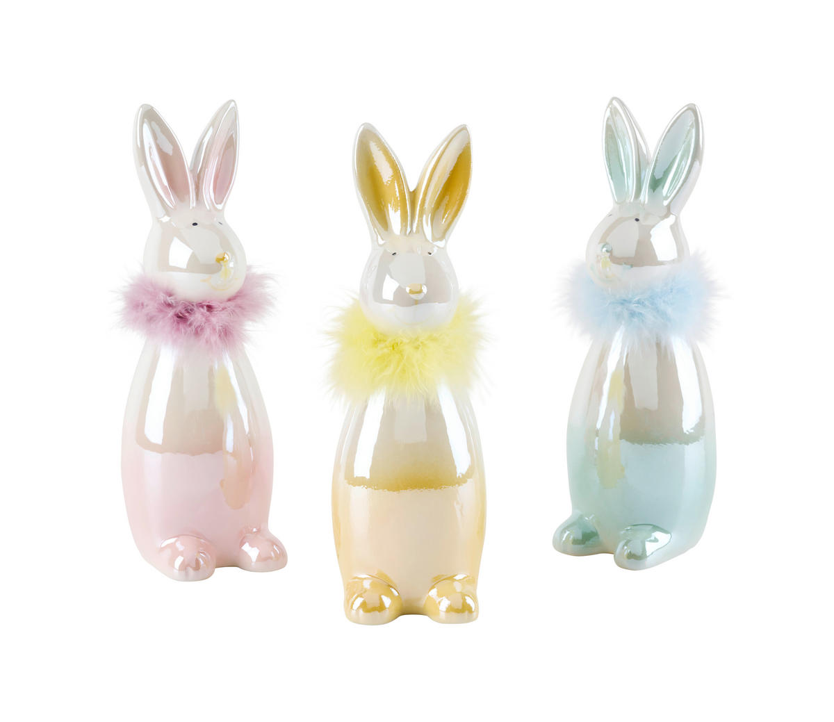 DEKOHASE - Pink/Gelb, LIFESTYLE, Keramik (10/24,2/8,3cm)