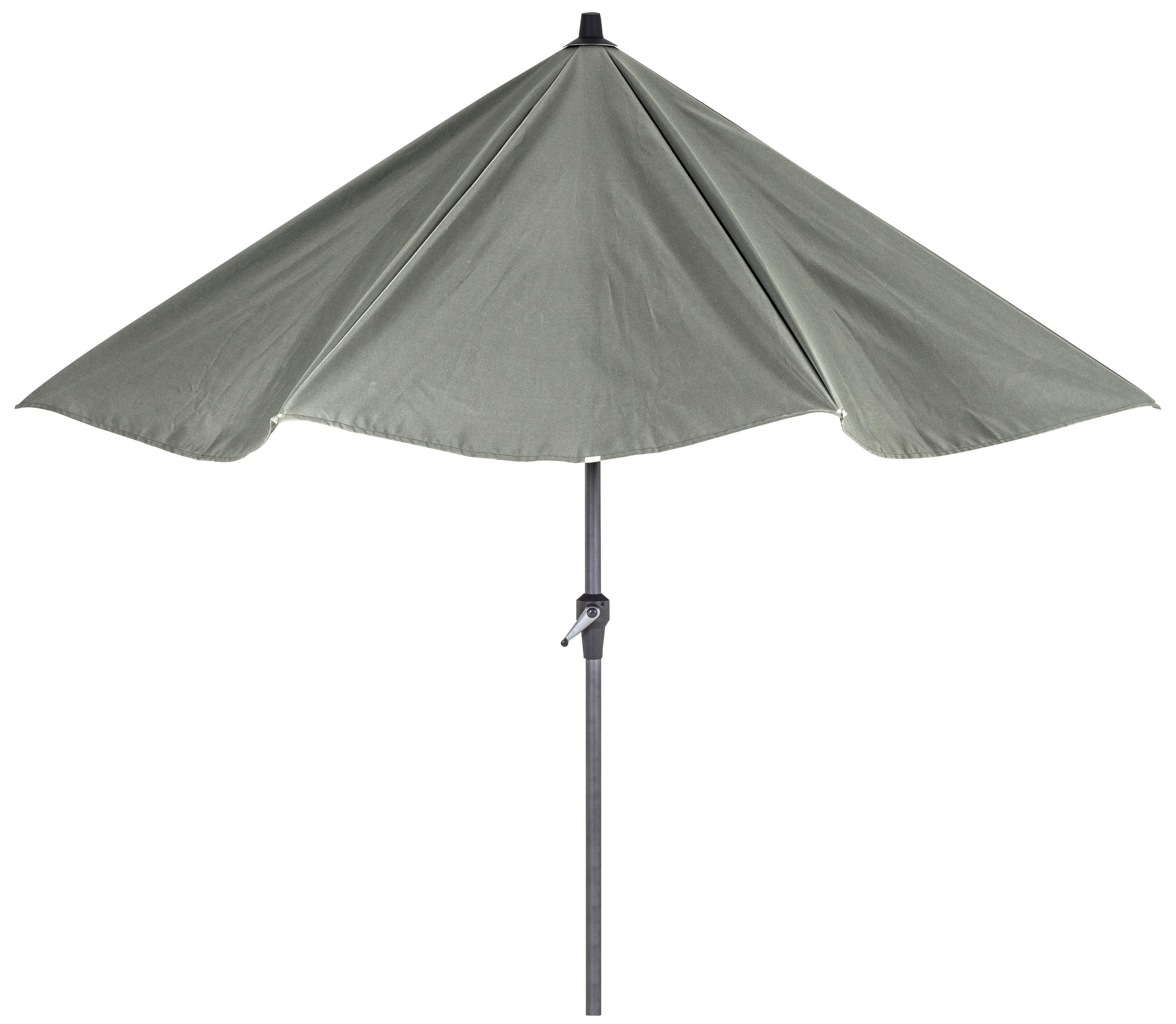 SONNENSCHIRM 350 cm - Anthrazit/Olivgrün, KONVENTIONELL, Textil/Metall (350/350cm) - Siena Garden