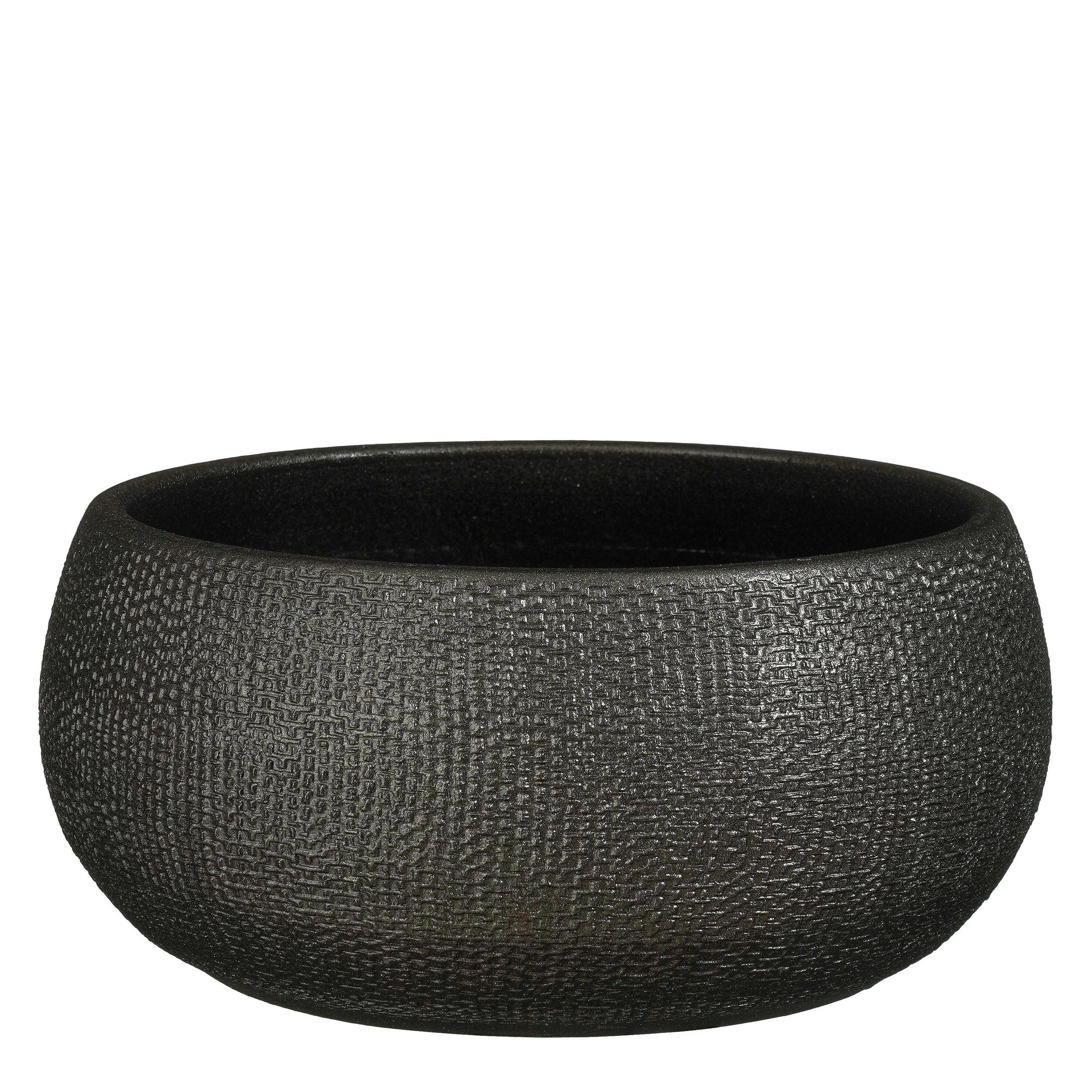 VIRÁGKASPÓ  - antracit, Basics, kerámia (27/27/13cm)