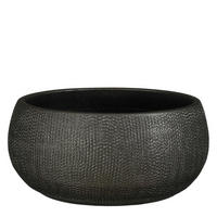 VIRÁGKASPÓ  - antracit, Basics, kerámia (27/27/13cm)