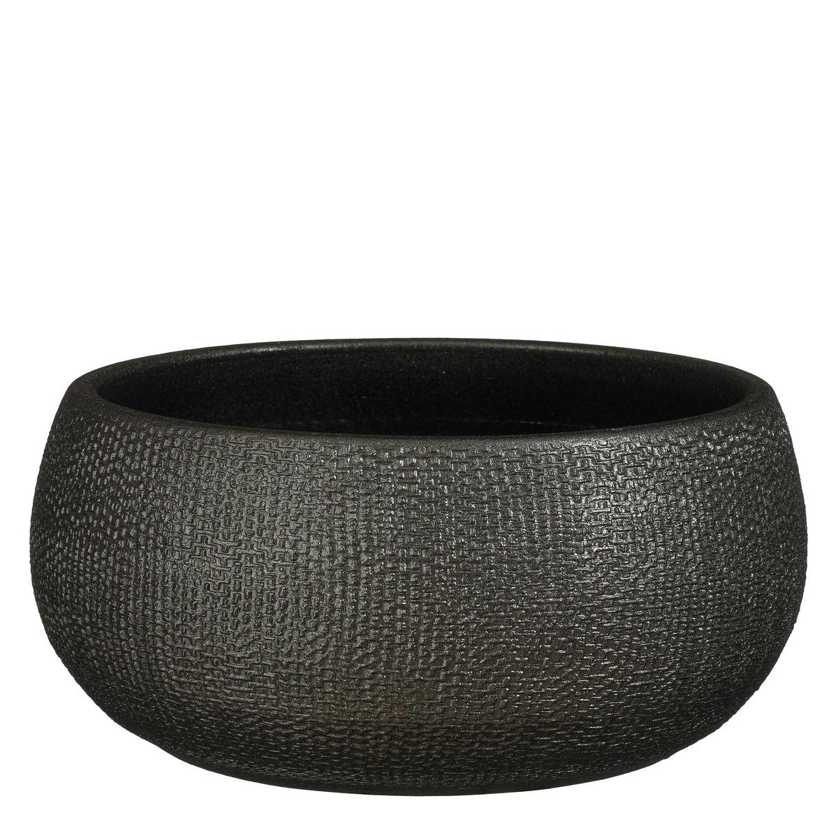 VIRÁGKASPÓ  - antracit, Basics, kerámia (27/27/13cm)