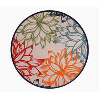 TEPIH ZA UNUTAR./VANJ. UPORAB  120 cm  višebojno, bijela  Floral  - bijela/višebojno, Lifestyle, tekstil/plastika (120cm)