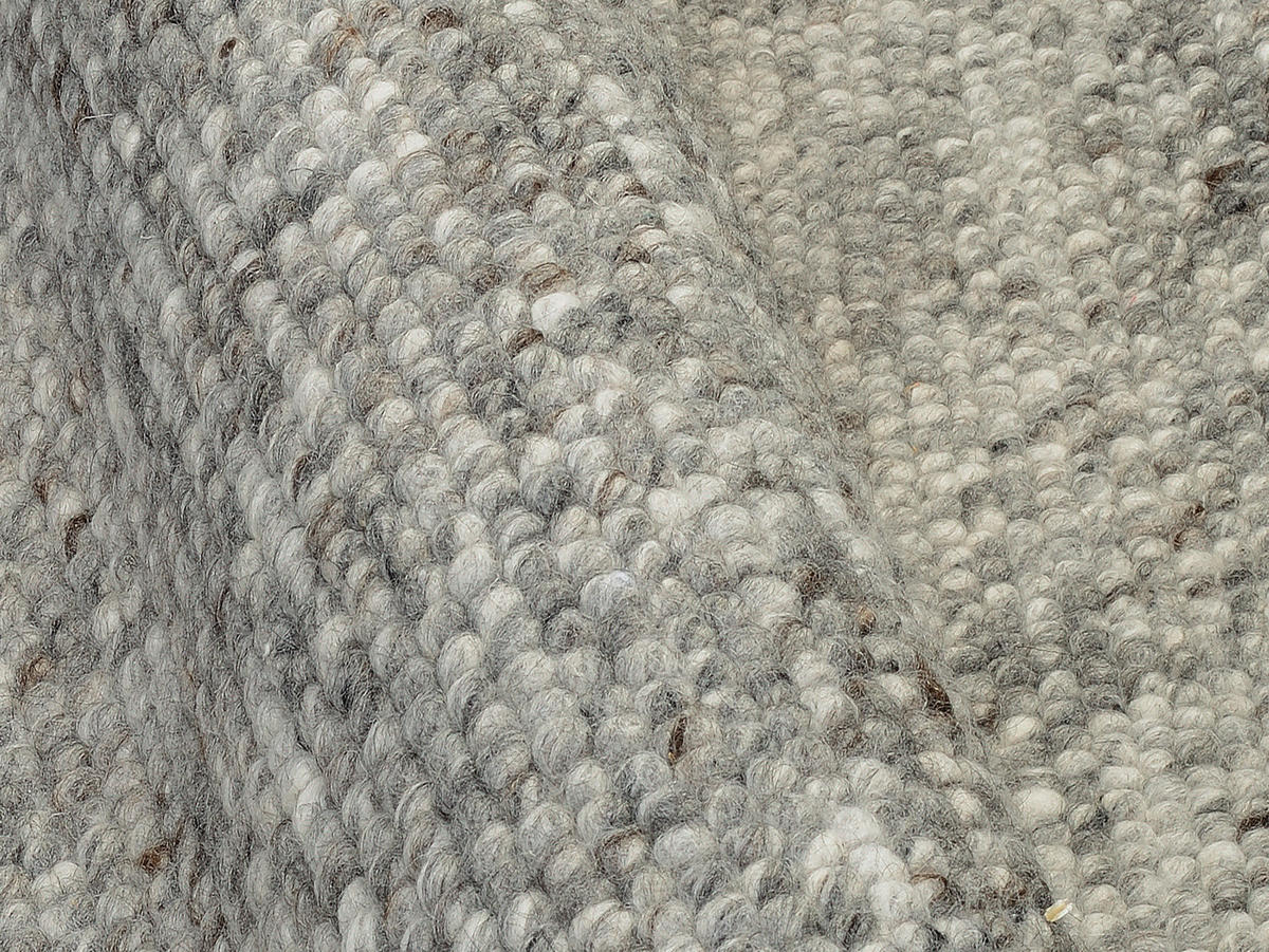 HANDWEBTEPPICH 300/400 cm Helsinki Graubraun  - Graubraun, Basics, Textil (300/400cm) - Linea Natura