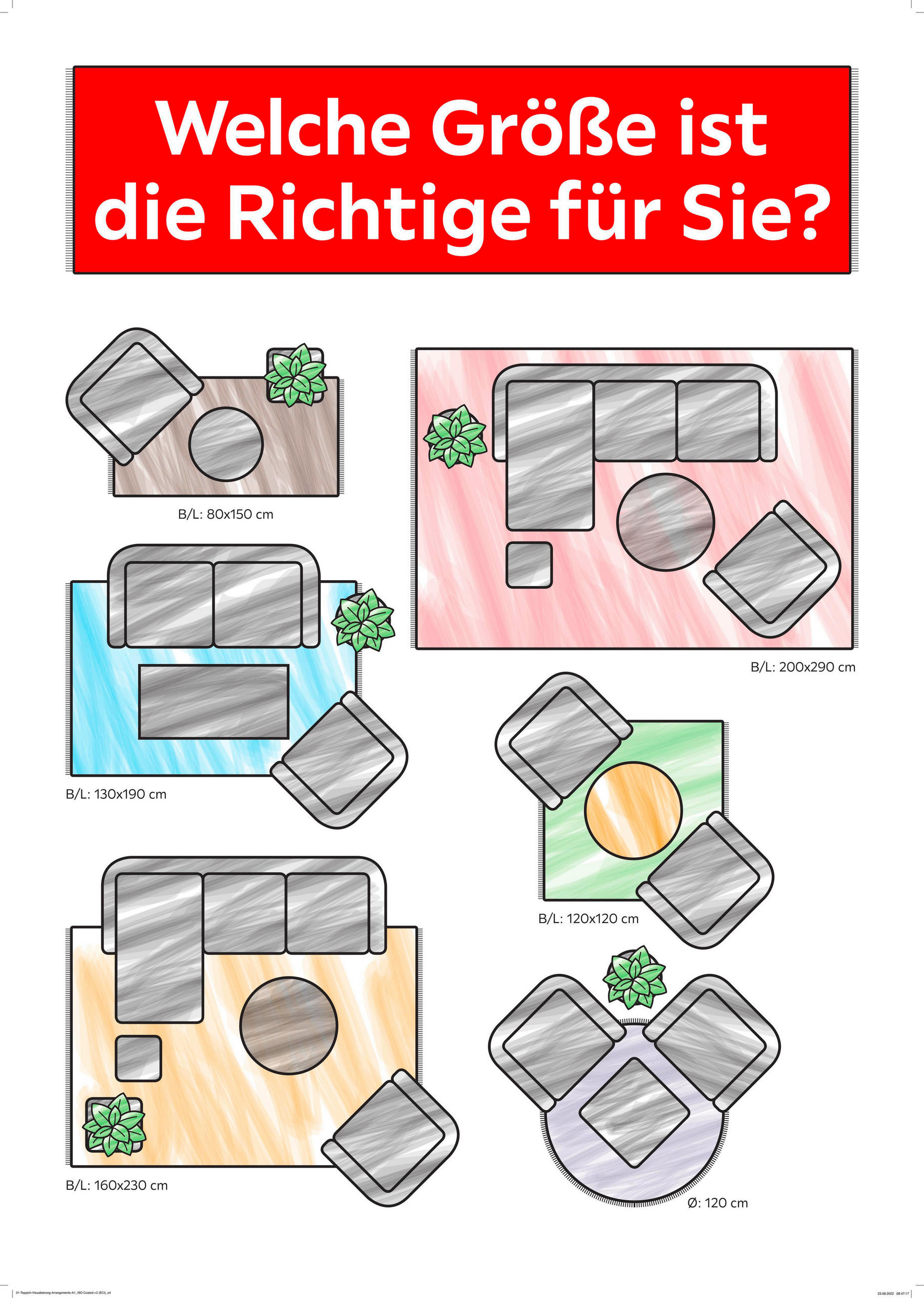 Thumbnail - Esprit Vintage-Teppich Hills, Mehrfarbig, Textil, Abstraktes, rechteckig, 140x200 cm, GoodWeave, für Fußbodenheizung gee...