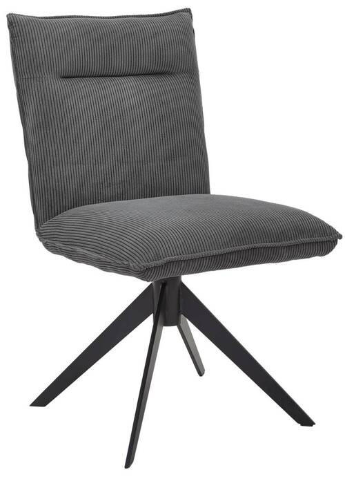 STUHL - Anthrazit/Schwarz, Design, Textil/Metall (47/87/62cm) - Johann Jakob