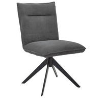 STUHL - Anthrazit/Schwarz, Design, Textil/Metall (47/87/62cm) - Johann Jakob