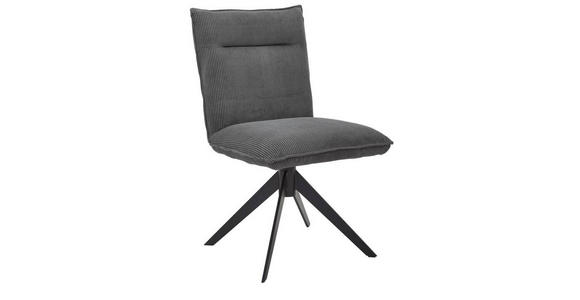 STUHL - Anthrazit/Schwarz, Design, Textil/Metall (47/87/62cm) - Johann Jakob