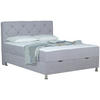 BOXBETT 180/200 cm  in Hellgrau  - Chromfarben/Hellgrau, Design, Kunststoff/Textil (180/200cm) - Boxxx