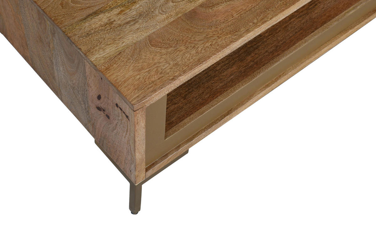 COUCHTISCH in Holz 130/45/70 cm  - Naturfarben, Natur, Holz/Metall (130/45/70cm) - MID.YOU