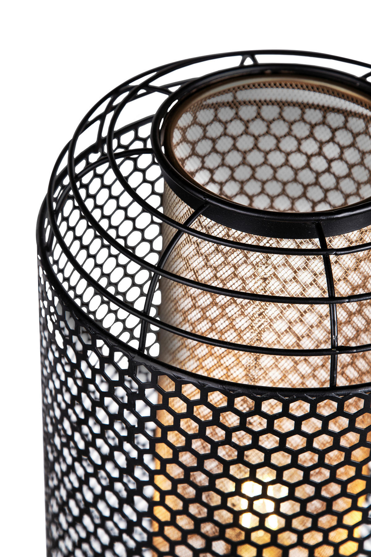 STOJACÍ LAMPA, 30/110 cm  - černá/barvy zlata, Design, kov (30/110cm) - Globo