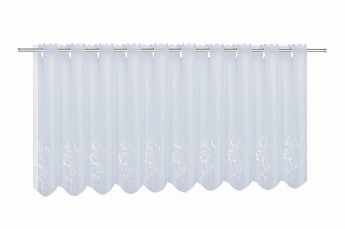 KURZGARDINE   150/50 cm   - Weiß, KONVENTIONELL, Textil (150/50cm)