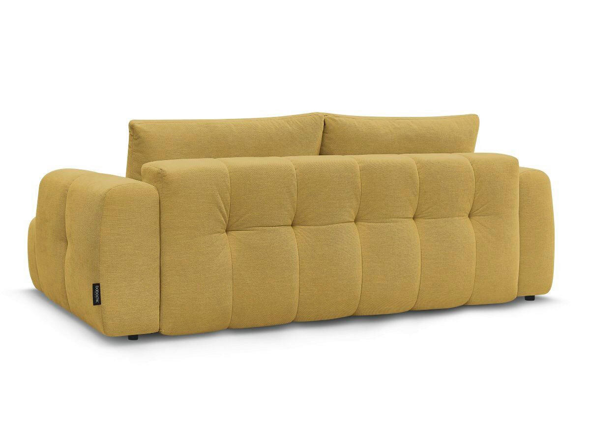 SCHLAFSOFA FUJI Leinenoptik Gelb  inkl.  - Gelb/Schwarz, MODERN, Kunststoff/Textil (251/113/88cm)