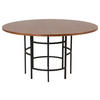 ESSTISCH in Metall, Holzwerkstoff 140/140/75 cm  - Cognac/Schwarz, Design, Holzwerkstoff/Metall (140/140/75cm) - Livetastic