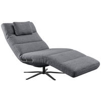 RELAXLIEGE inkl. Akku Flachgewebe Anthrazit  - Anthrazit/Schwarz, MODERN, Textil/Metall (82/53-115/156-206cm) - Pure Home Comfort