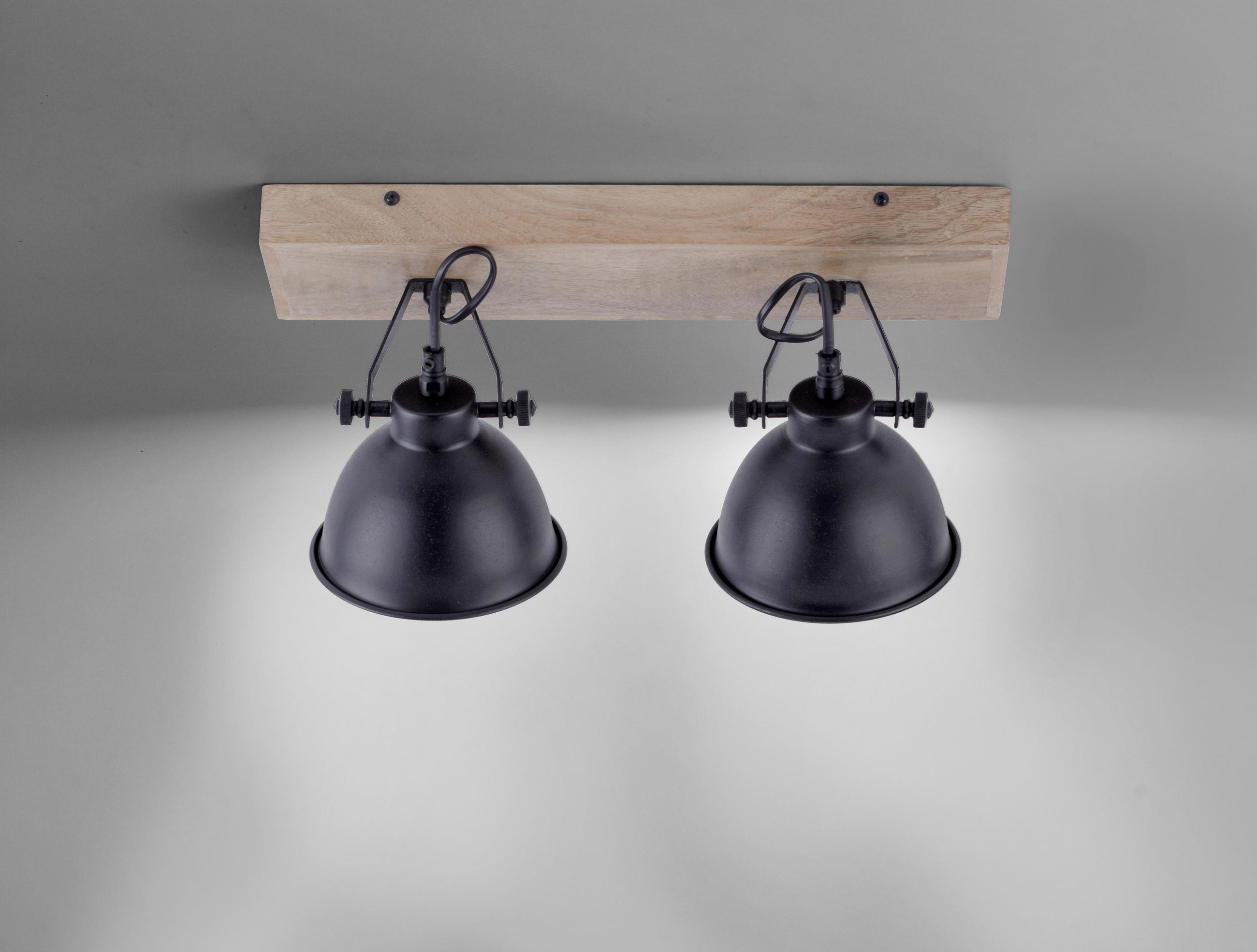 DECKENLEUCHTE SAMIA 44/22/22 cm - Schwarz, Trend, Holz/Metall (44/22/22cm)