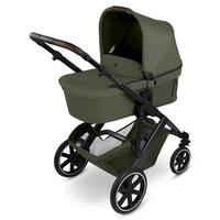 KINDERWAGENSET  Salsa Core All in One  Olive  - Dunkelgrün/Schwarz, Basics, Textil/Metall (63/123/97cm) - ABC Design