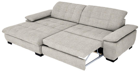 ECKSOFA in Webstoff Beige  - Beige/Schwarz, Design, Textil/Metall (180/265cm) - Carryhome