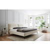 POLSTERBETT 180/200 cm,  in Creme,  - Creme/Schwarz, MODERN, Textil/Metall (180/200cm) - Livetastic