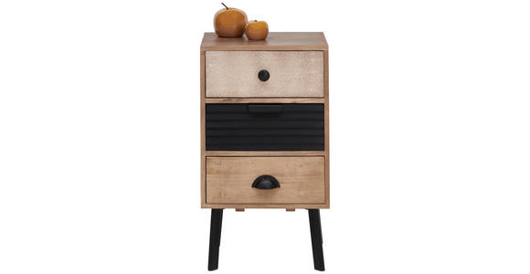 KOMMODE in 40/70/35 cm - Hellbraun/Dunkelbraun, LIFESTYLE, Holz/Metall (40/70/35cm) - Landscape