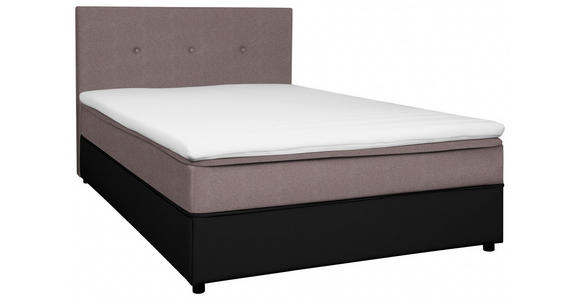 BOXBETT 120/200 cm  in Schwarz, Hellbraun  - Hellbraun/Schwarz, KONVENTIONELL, Holz/Textil (120/200cm) - Carryhome